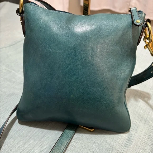 Coach Dark Teal 41980 Leather Crossbody Bag - Picture 5 of 13